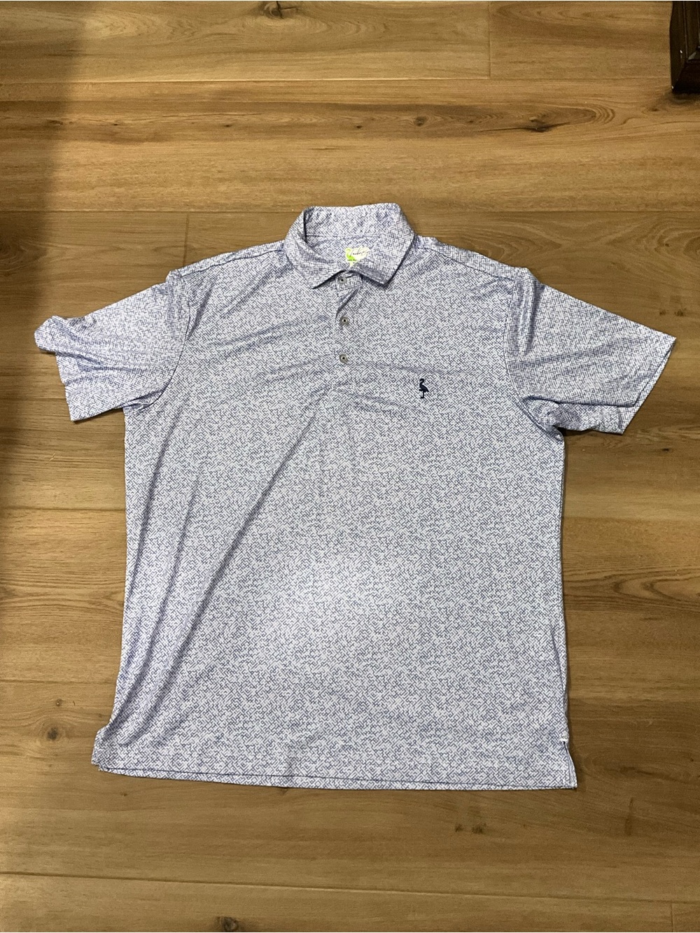 Tailorbyrd Light Blue Micro-Pattern Polo